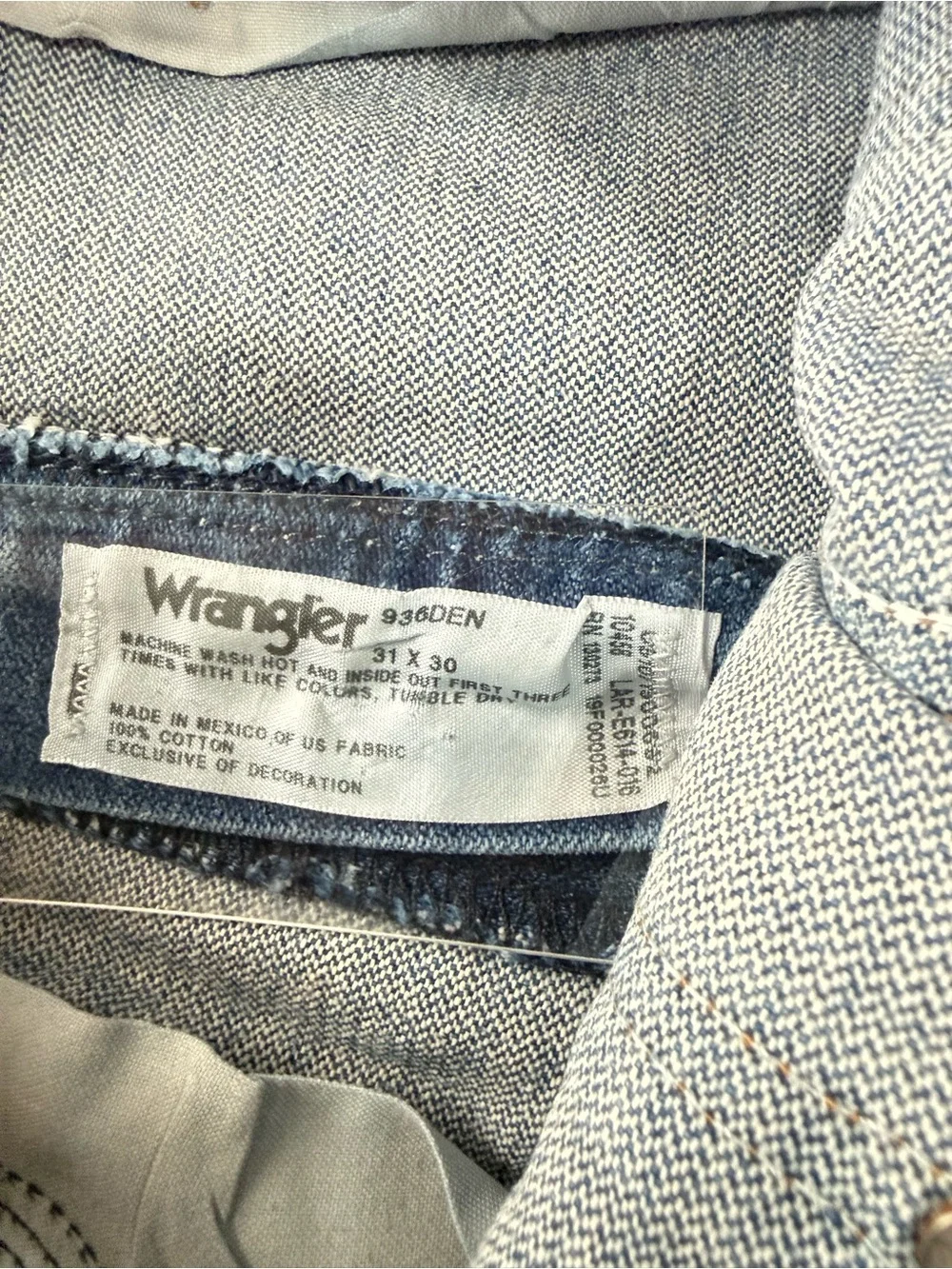Wrangler Men's Straight Blue Jeans with Creased Front